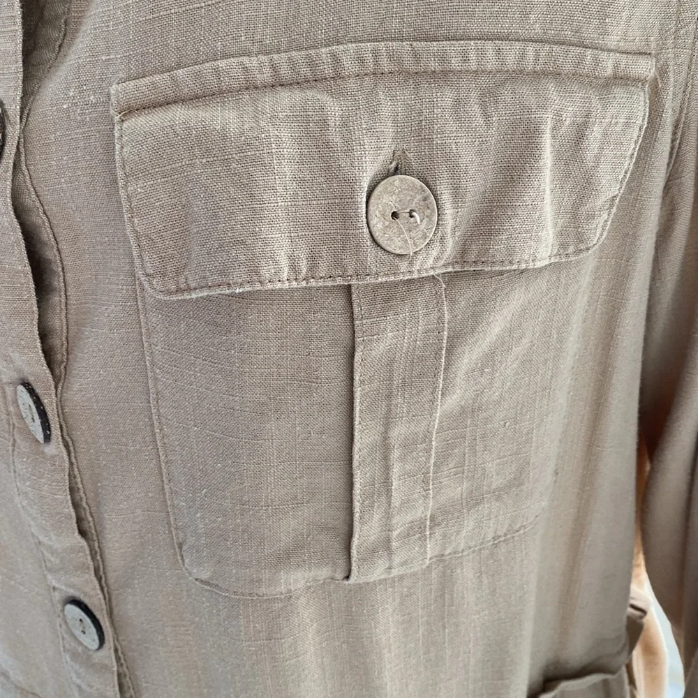 Ruby Rd. Safari linen blend top size medium - Picture 5 of 6